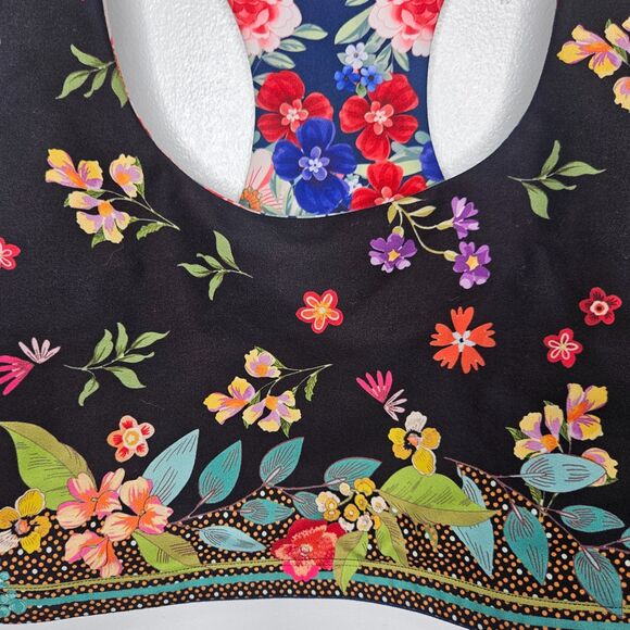 JOHNNY WAS Bee Active Reversible Sports Bra Womens 2X? Floral - Picture 5 of 8